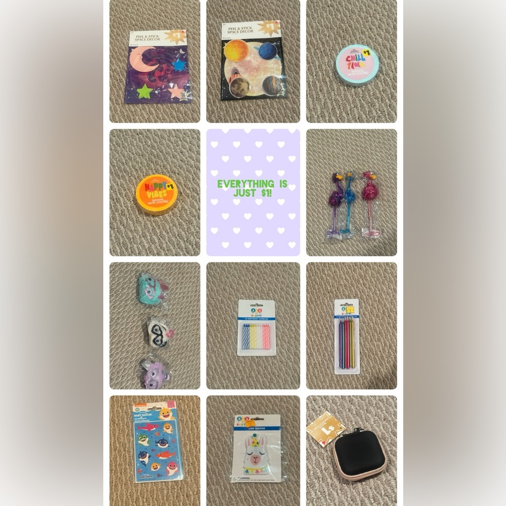 Everything is $1 💚 (on this listing) must buy atleast 3.